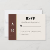 Carte RSVP Abstraite Elegance Golden Frame (Devant)