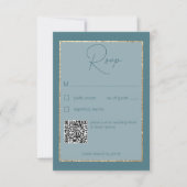 Carte RSVP Abstraite et Turquoise de plage moderne (Devant)