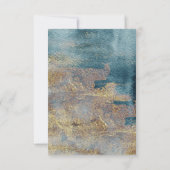 Carte RSVP Abstraite et Turquoise de plage moderne (Dos)