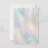 Carte RSVP Abstraite Iridescente moderne (Dos)