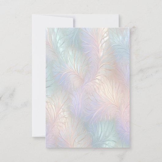 Carte RSVP Abstraite Iridescente moderne (Dos)