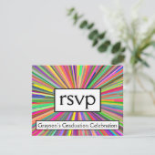 Carte "RSVP" accrocheuse et attirant l'attention (Debout devant)