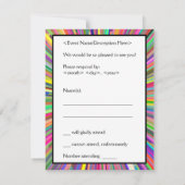 Carte "RSVP" accrocheuse et attirante (Dos)