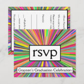 Carte "RSVP" accrocheuse et attirante (Devant / Derrière)