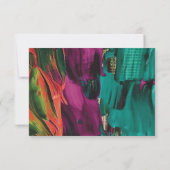 Carte RSVP Acrylique Peinture Abstraite (Dos)