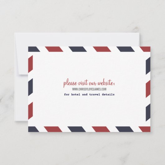 Carte RSVP Airmail (Dos)