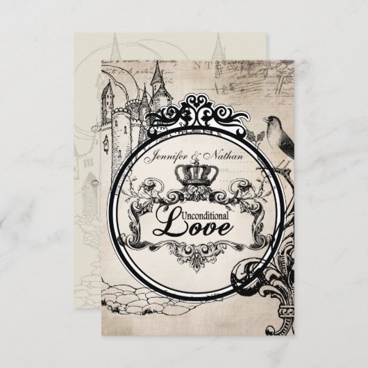 Carte RSVP Amour Inconditionnel (Devant / Derrière)