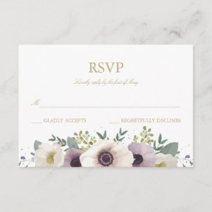 Carte RSVP Anemone Bouquet