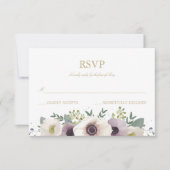Carte RSVP Anemone Bouquet (Devant)