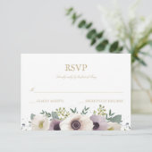 Carte RSVP Anemone Bouquet (Debout devant)