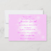 Carte RSVP Anniversaire au citron rose (Dos)