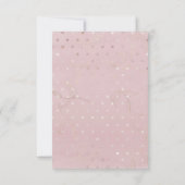 Carte RSVP Anniversaire Rose Et Gold Girl (Dos)