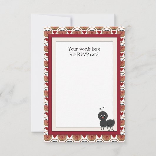 Carte RSVP Ant Pique-nique (Dos)