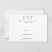 Carte RSVP Antique Gold Wedding (Devant)