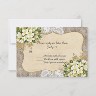 Carte RSVP Antique Spring Wedding
