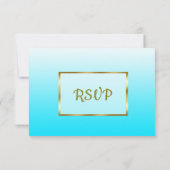 Carte RSVP Aqua Blue Oceanic Wedding (Dos)