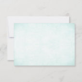 Carte RSVP Aqua Sparkles & Crown Fairytale Wedding (Dos)