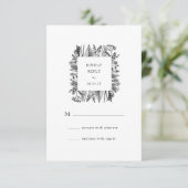 Carte RSVP Aquarelle Botanique (Debout devant)