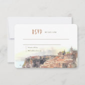 Carte RSVP Aquarelle Côte d'Azur France Riviera (Devant)