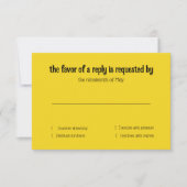 Carte RSVP Aquarelle jaune vert (Devant)