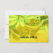 Carte RSVP Aquarelle jaune vert (Dos)