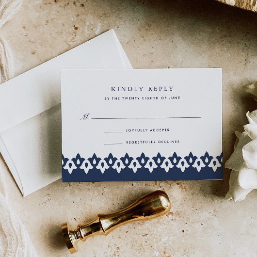 Carte RSVP Arabesque | Marine