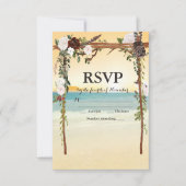 Carte RSVP Arbour Mariage Plage (Devant)