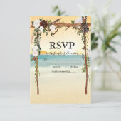 Carte RSVP Arbour Mariage Plage (Debout devant)