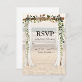 Carte RSVP Arbour Mariage Plage (Devant / Derrière)