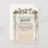 Carte RSVP Arbour Mariage Plage (Devant / Derrière)