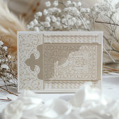 Carte RSVP Arc Islamique Exquise pour Mariage