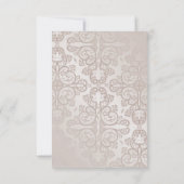 Carte RSVP Argent/Crème (Dos)