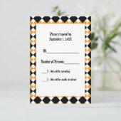 Carte RSVP Argyll Ivory XI (orange) (Debout devant)
