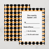 Carte RSVP Argyll Ivory XI (orange) (Devant / Derrière)