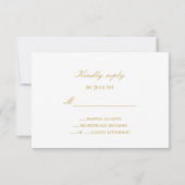 Carte RSVP Art Déco moderne de luxe (Dos)