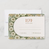 Carte RSVP Art Nouveau pour Faire-part de mariage (Devant)