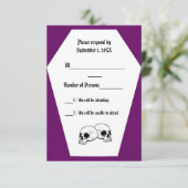Carte RSVP au café (violet) (Debout devant)