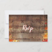 Carte RSVP Automne Amoureuse Rustique (Dos)
