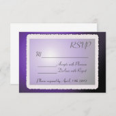 Carte RSVP avec bordure vintage. (Devant / Derrière)