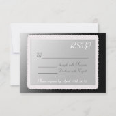 Carte RSVP avec bordure vintage. (Devant)