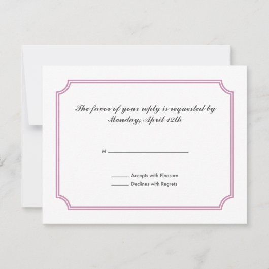 Carte RSVP avec Motif médiéval (Devant)