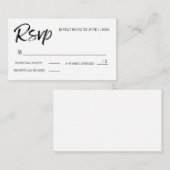 Carte RSVP avec # Participation ajoutée (Devant / Derrière)