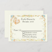 Carte RSVP Baby shower de style vintage (Devant / Derrière)