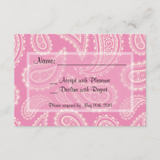 Carte RSVP Baby shower fille rose mignonne