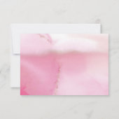 Carte RSVP Baptisée pour nuages roses à torsion et (Dos)