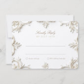 Carte RSVP baroque pour Mariage (Devant)