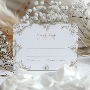 Carte RSVP baroque pour Mariage