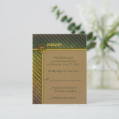 Carte RSVP Barre Brown Barre Verte Olive Mitzvah (Debout devant)