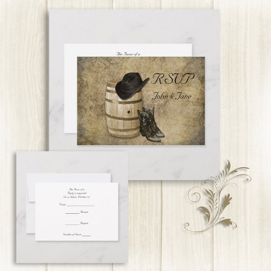Carte RSVP Barrel and Boots