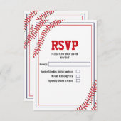 Carte RSVP Baseball (Devant / Derrière)